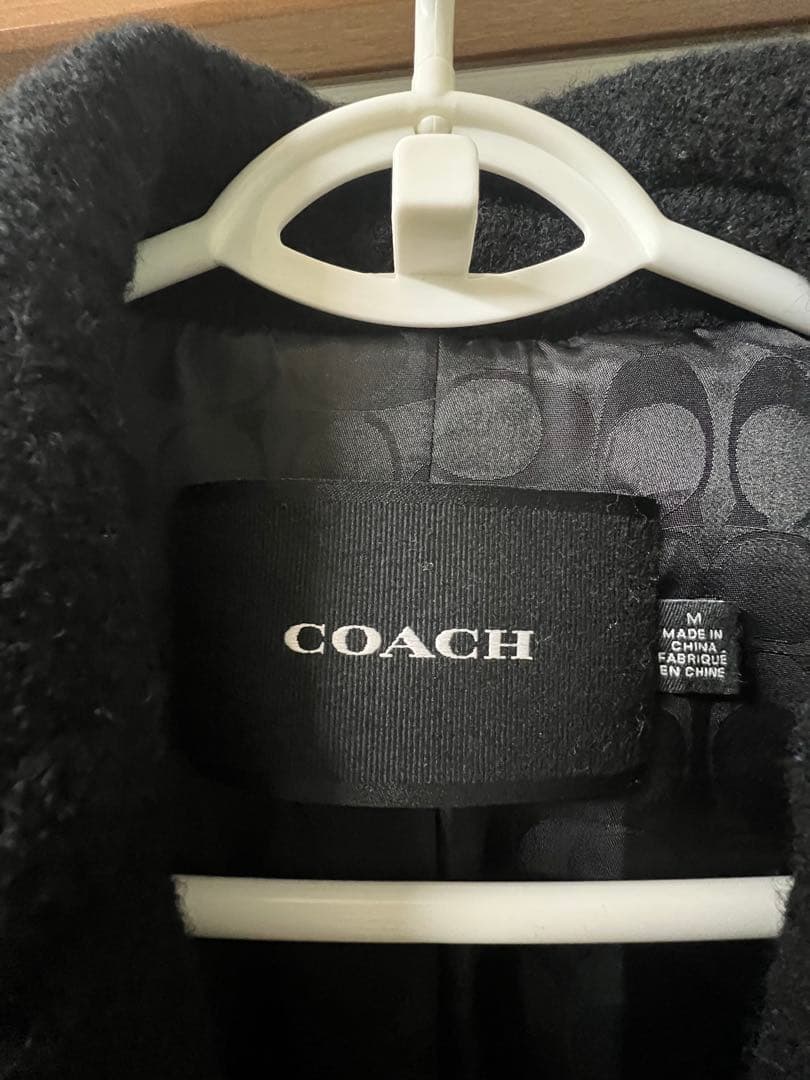 COACH 新品未使用品　黒 チェスターコート Mサイズ