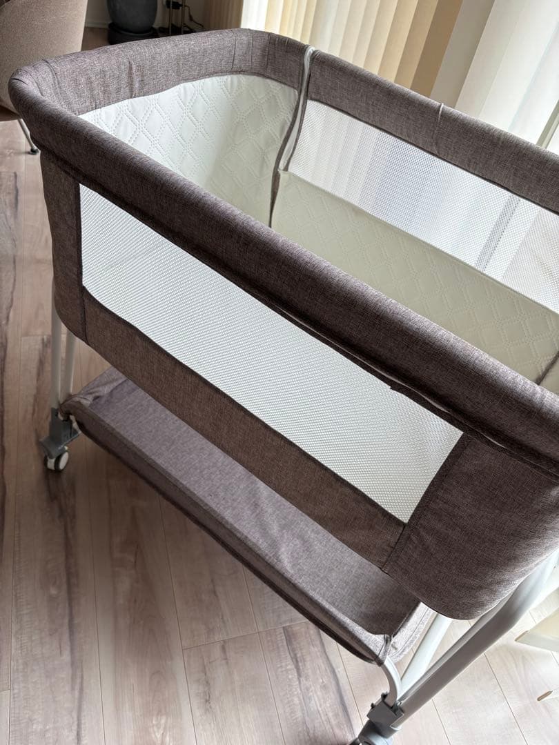 【美品】ベビーベッド　添い寝可能　説明書付き