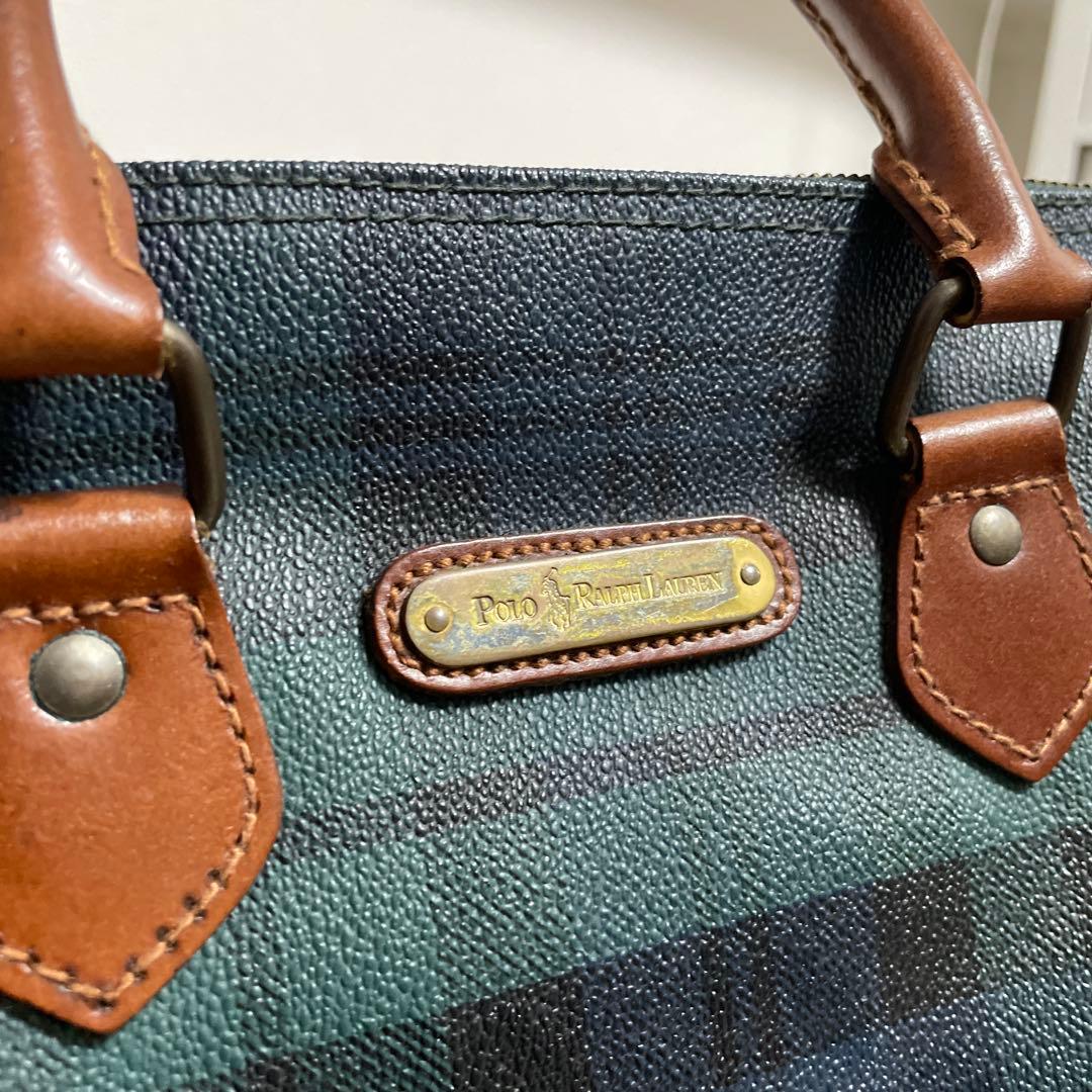 ポロラルフローレン　90sミニボストンバッグ　ブラックウォッチ