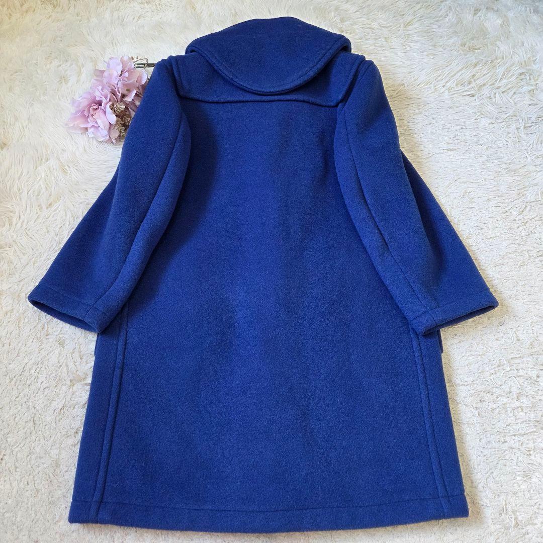 美品 グローバーオール ダッフルコート サイズ S相当 チェック ブルー