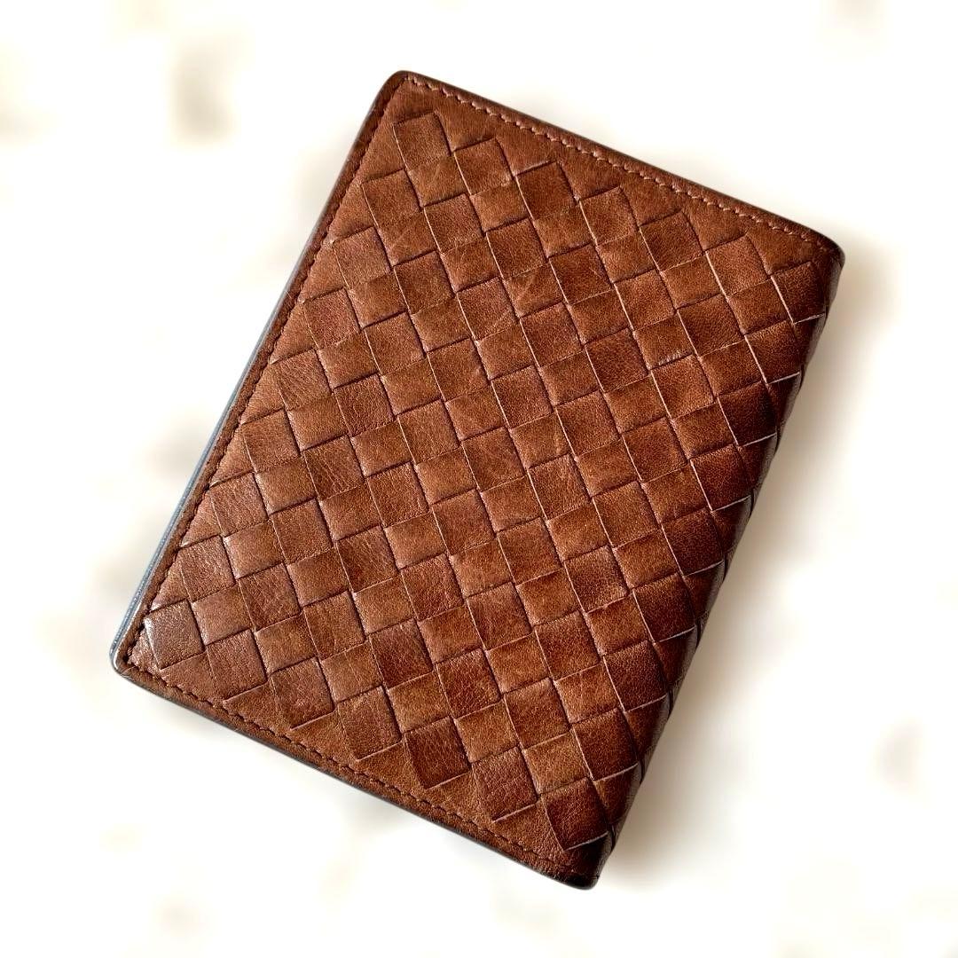 美品 ボッテガヴェネタ イントレチャート ２つ折り札入れ カードケース 箱付き