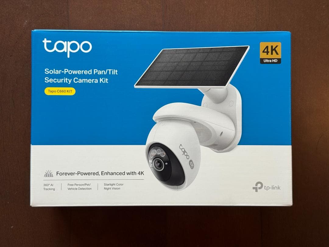 「Tapo C660 KIT」ソーラー給電パンチルトセキュリティカメラキット