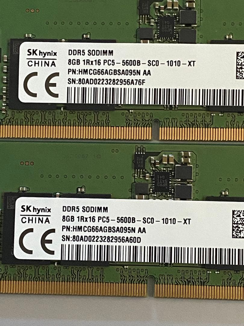 メモリー SK hynix DDR5 SODIMM 16GB(8GBx2)5600MT/s