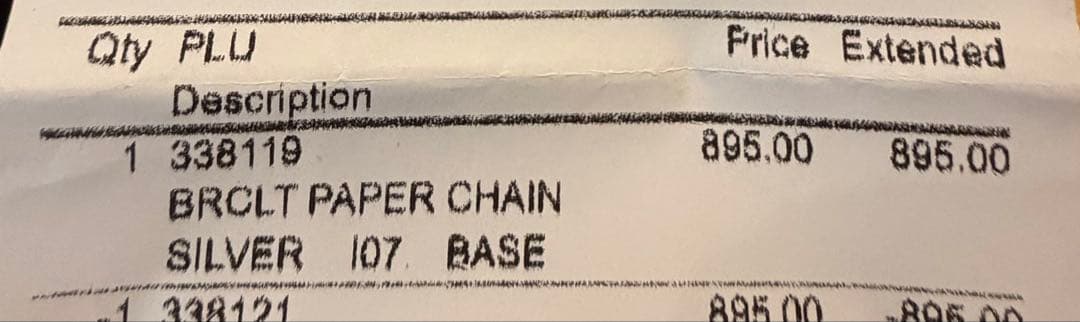 【F30】Chrome Hearts ペーパーチェーンブレスレット