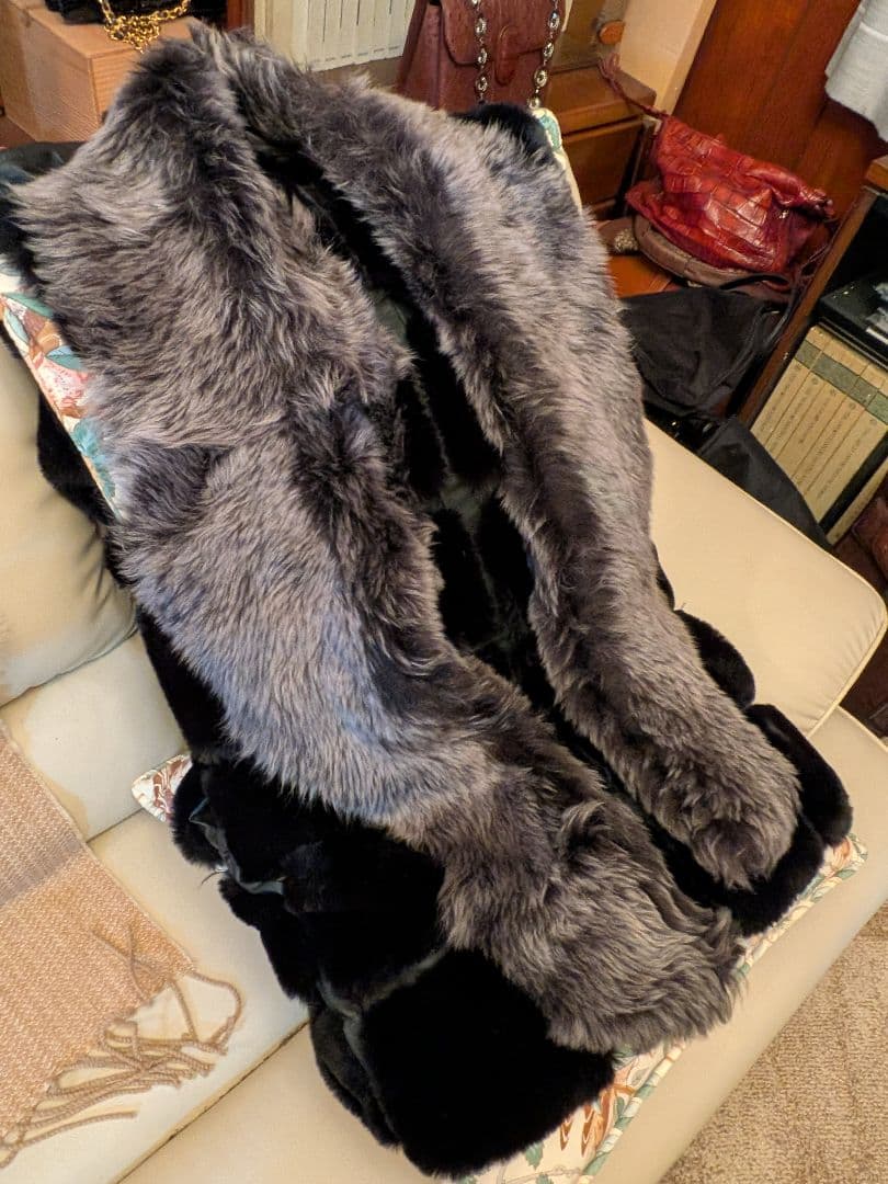 漆黒の華　最高級ピュアカシミアチェスターコート他2点　ブラック　百貨店購入