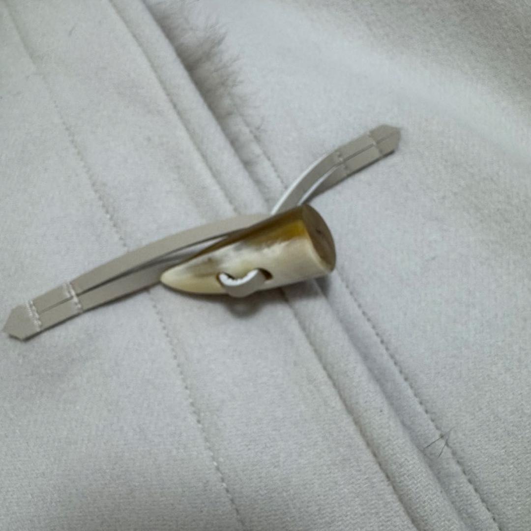 ✨カシミヤ　フォックス✨SHIPS　ダッフルコート　ロング　ライトグレー　40