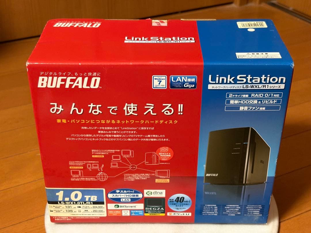 ★新品未使用★BUFFALO LS-WX1.0TL/R1 NAS