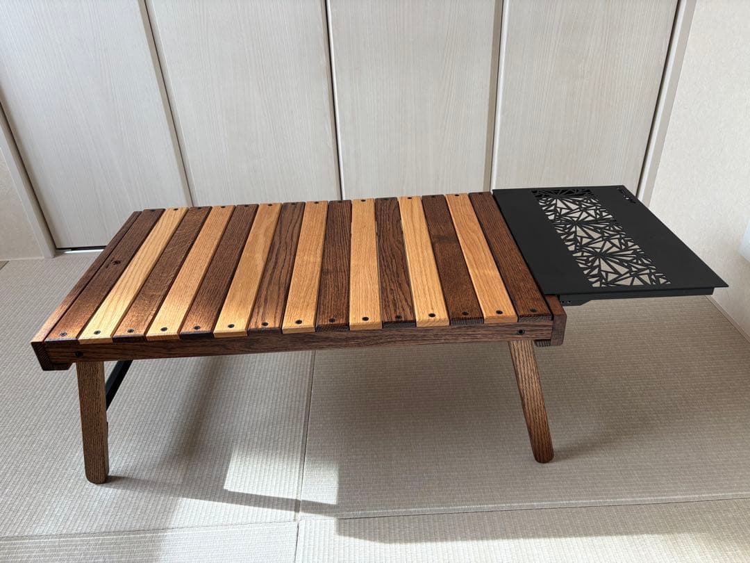 KIMICAMP ゼブラテーブル アイアンプレート IT05 セット　美品