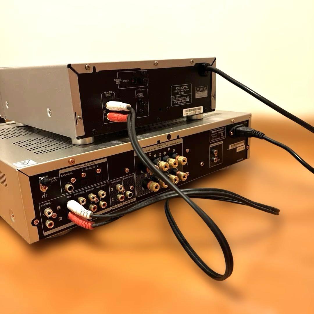 【セット販売】マ￼ランツ／アンプPM6007／オンキョー／CDプレーヤーC733