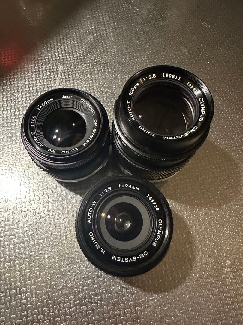 Olympus OM用 24/50/100mm 単焦点レンズ