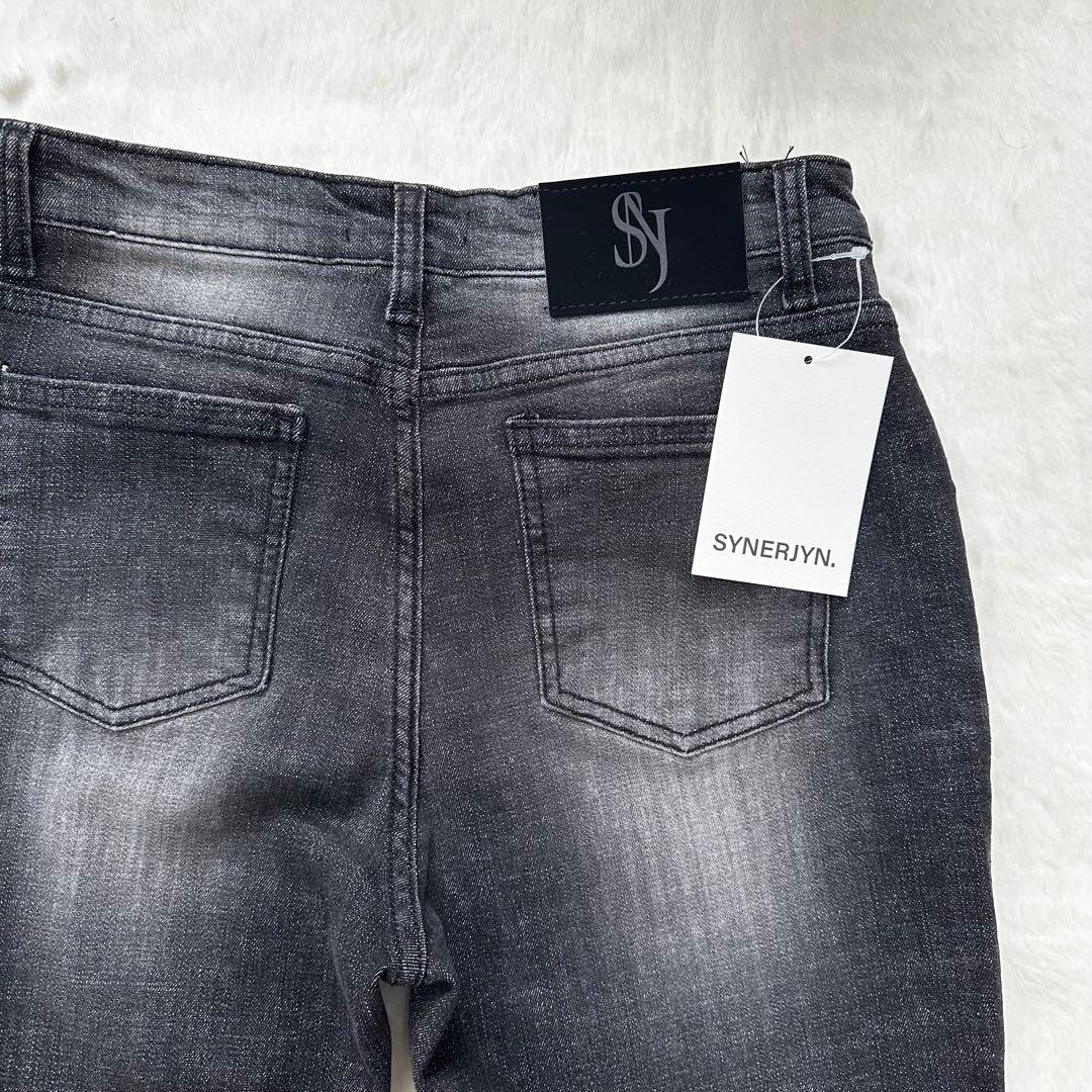 パンツ SYNERJYN CAT WASHING DENIM PANTS BLACK L