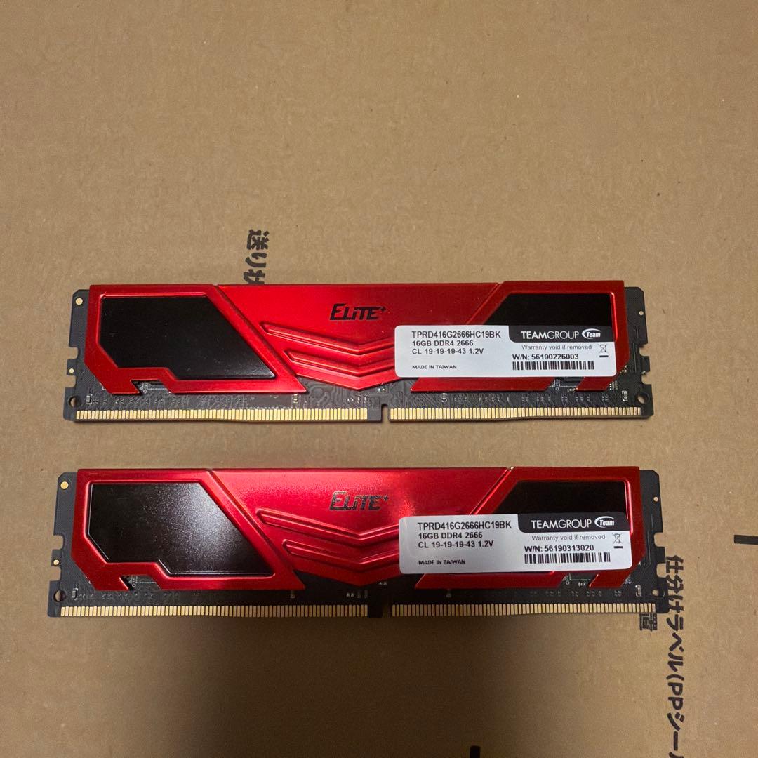 TEAMGROUP ELITE DDR4 2666 32GB（16GB×2）