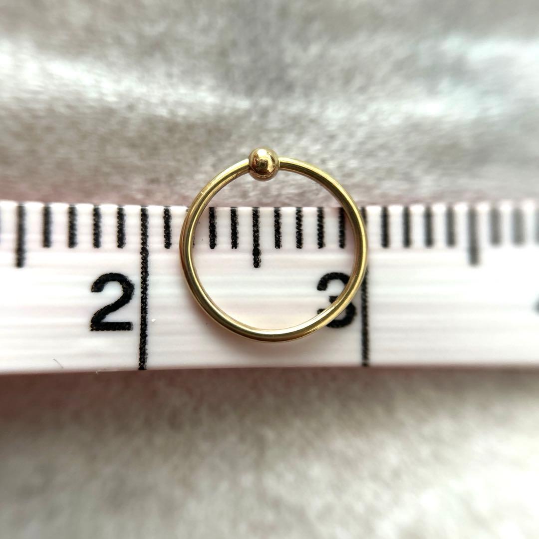 LANIE（ラニー）K18YG 極細フープ ボディピアス