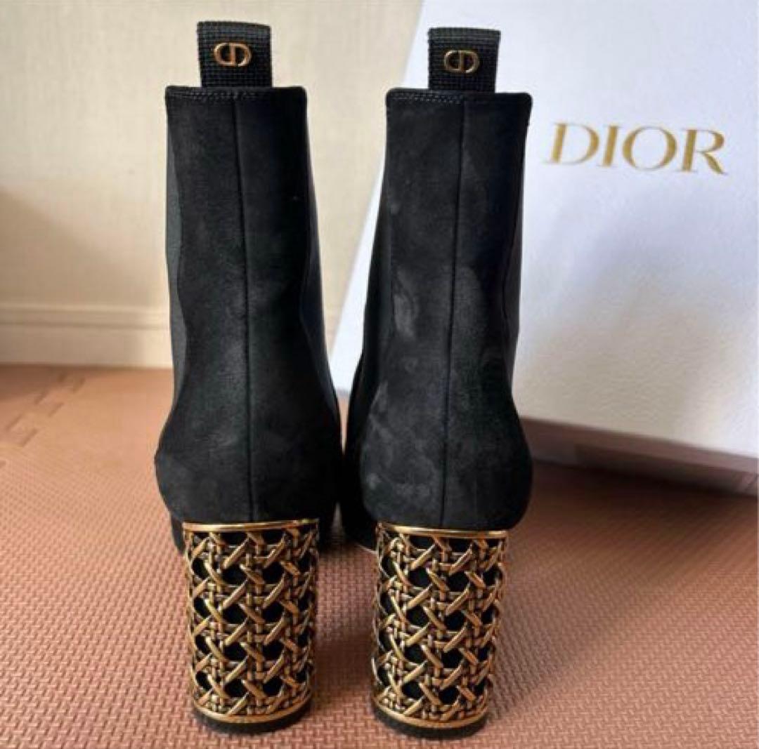 【完売品】DIORクリスチャンディオール　カナージュサイドゴアショートブーツ36