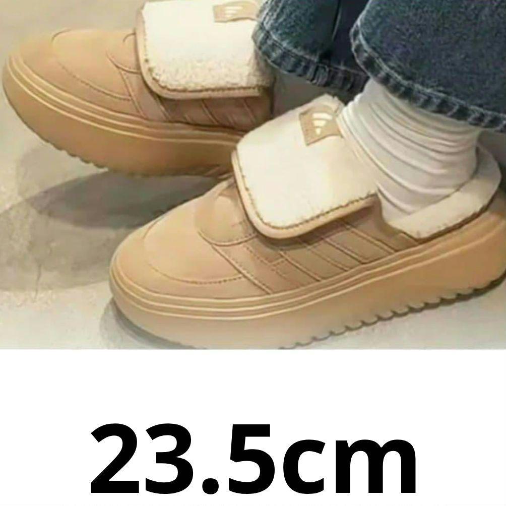 adidas★アディダス★23.5㎝★ボア付き★もふもふ★ベージュ★ミュール