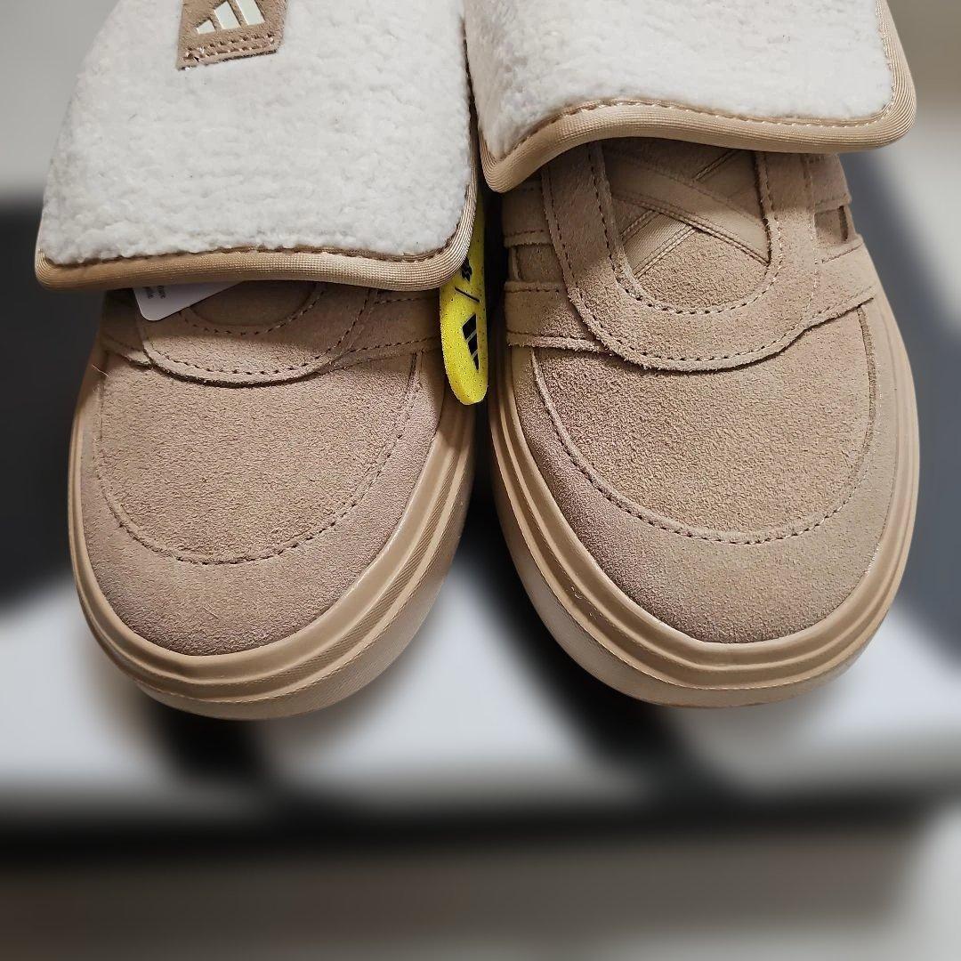 adidas★アディダス★23.5㎝★ボア付き★もふもふ★ベージュ★ミュール