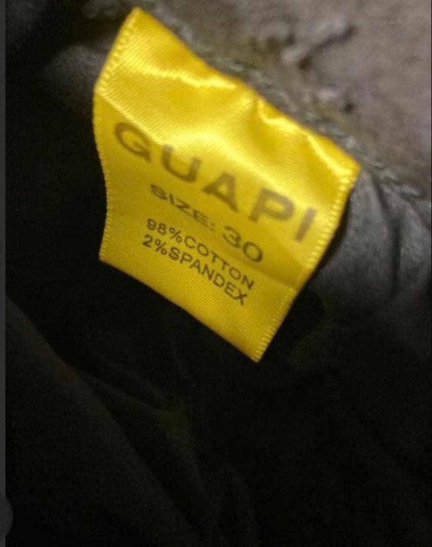 GUAPI ブラックフレアパンツ30