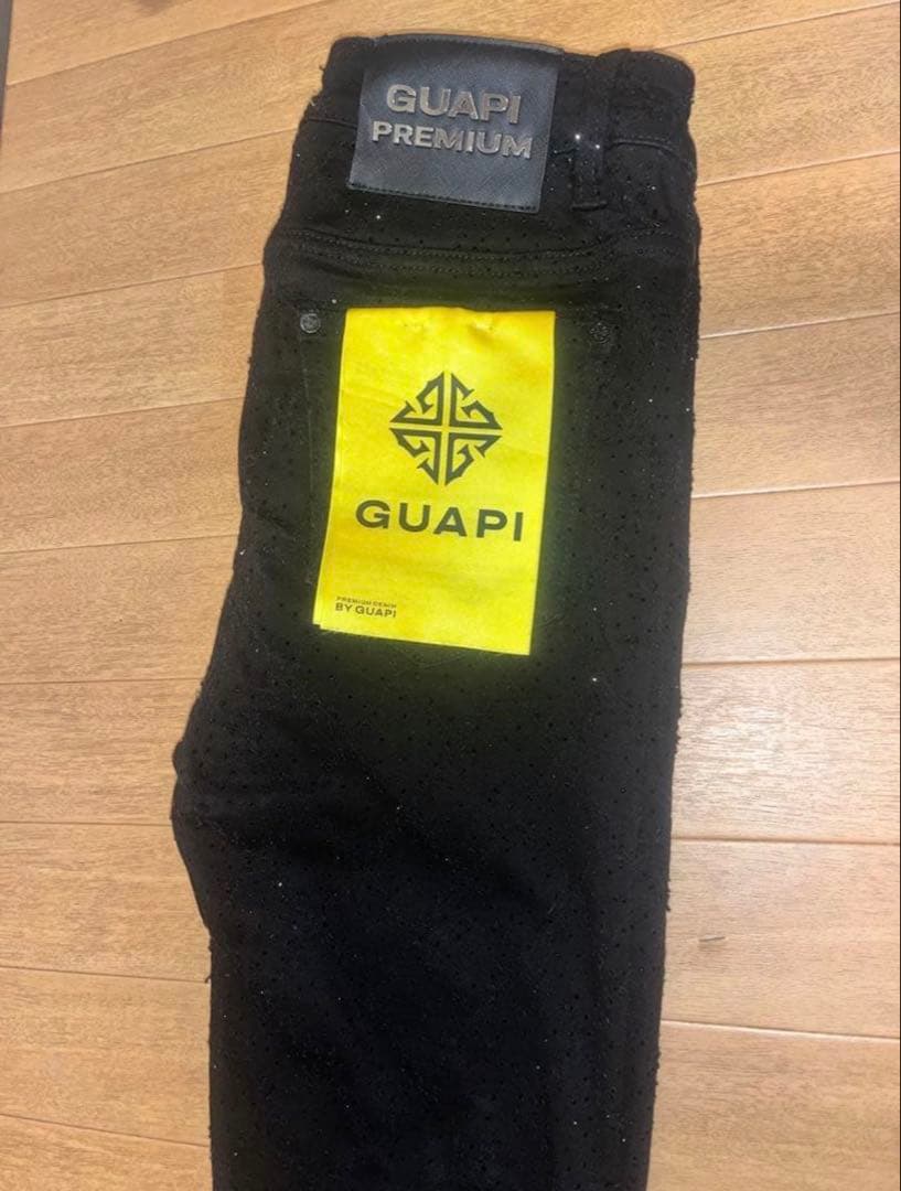 GUAPI ブラックフレアパンツ30