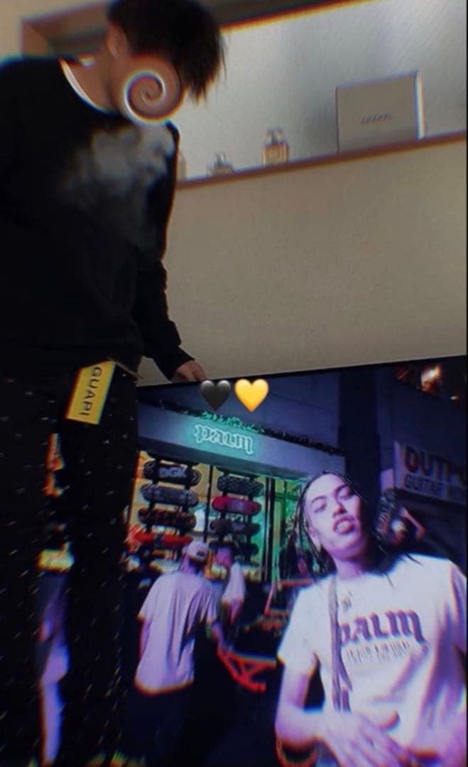 GUAPI ブラックフレアパンツ30