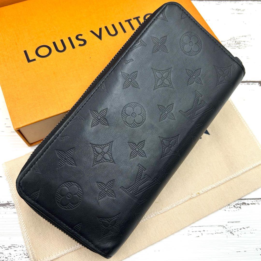 【新型IC】ルイヴィトン モノグラム シャドウ ヴェルティカル ノワール 長財布