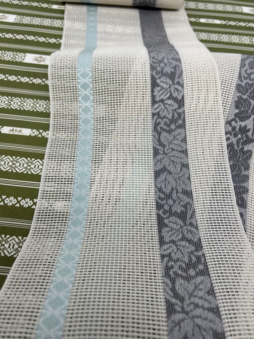 訳あり商品 新品未使用品 博多織 浴衣 着物 正絹 半幅帯 紗 四寸ゆかた帯