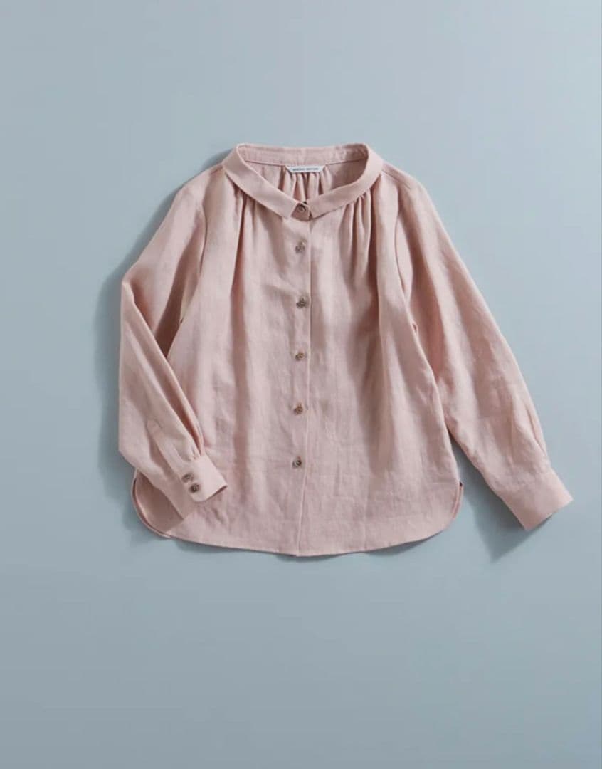 新品タグ付アトリエナルセ　リネンスタンドオフカラーブラウス