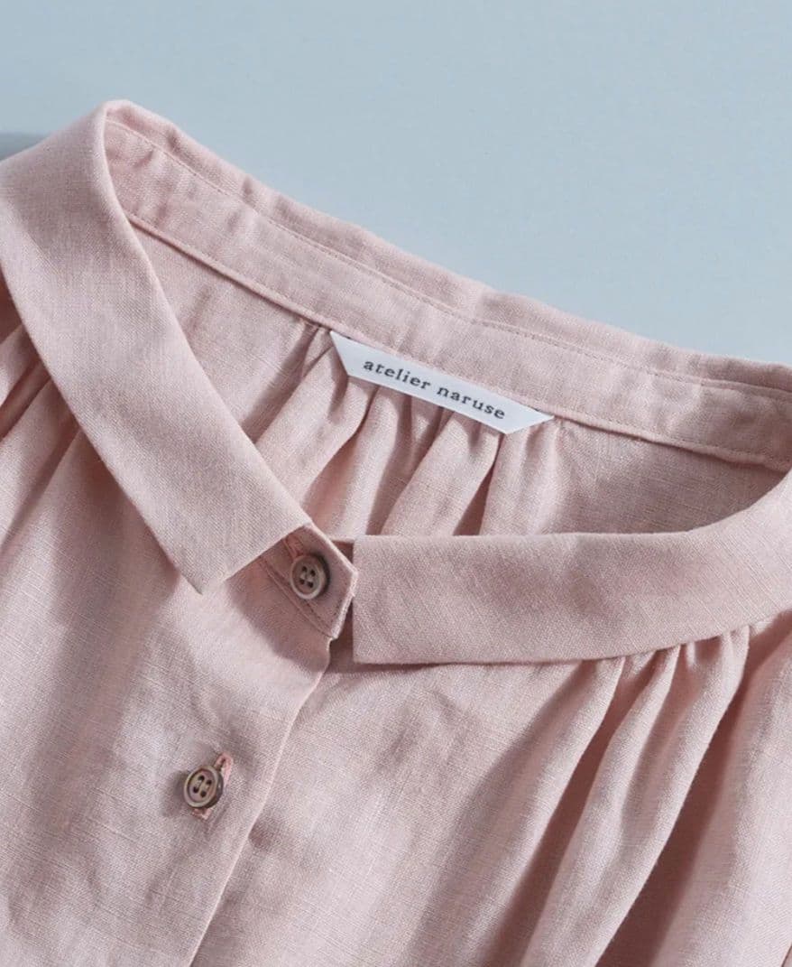 新品タグ付アトリエナルセ　リネンスタンドオフカラーブラウス