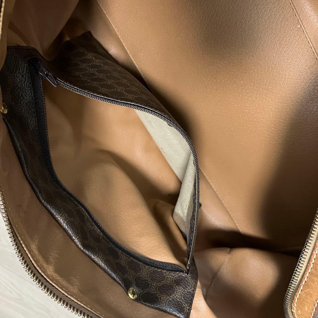 【値下げ・ヴィンテージ】セリーヌ マカダム柄 ボストンバッグ 大容量