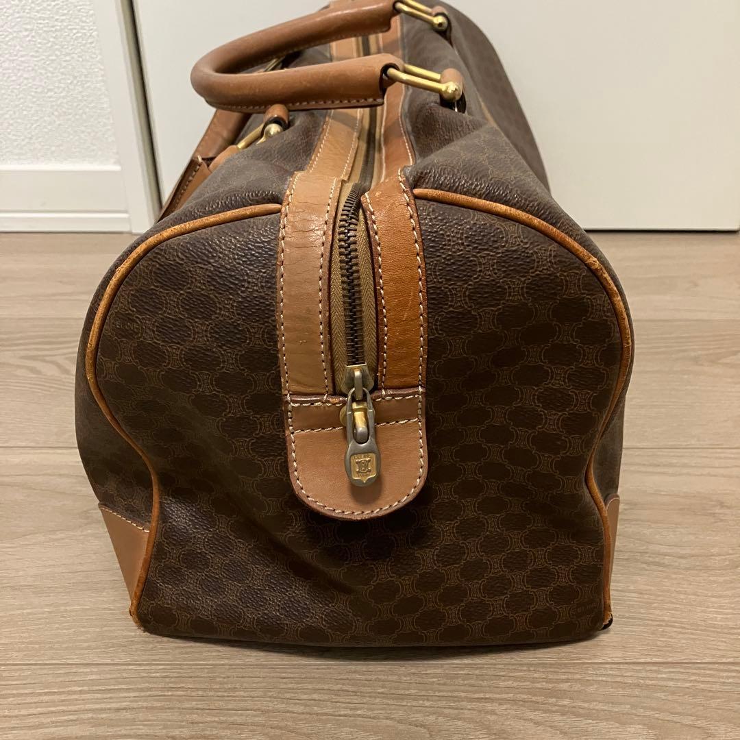 【値下げ・ヴィンテージ】セリーヌ マカダム柄 ボストンバッグ 大容量