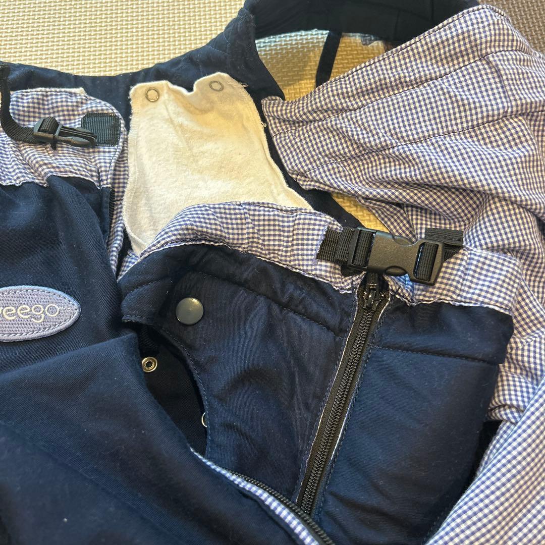 ウィーゴツイン　双子用抱っこ紐 ネイビー チェック柄