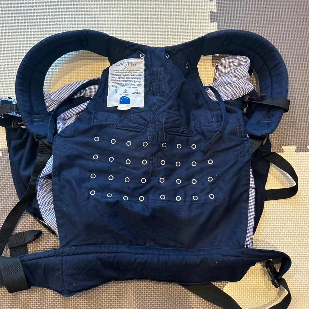 ウィーゴツイン　双子用抱っこ紐 ネイビー チェック柄