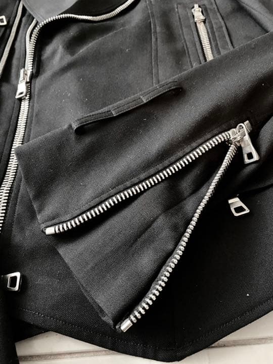 希少 Balmain バルマン サマーウール ライダーズジャケット