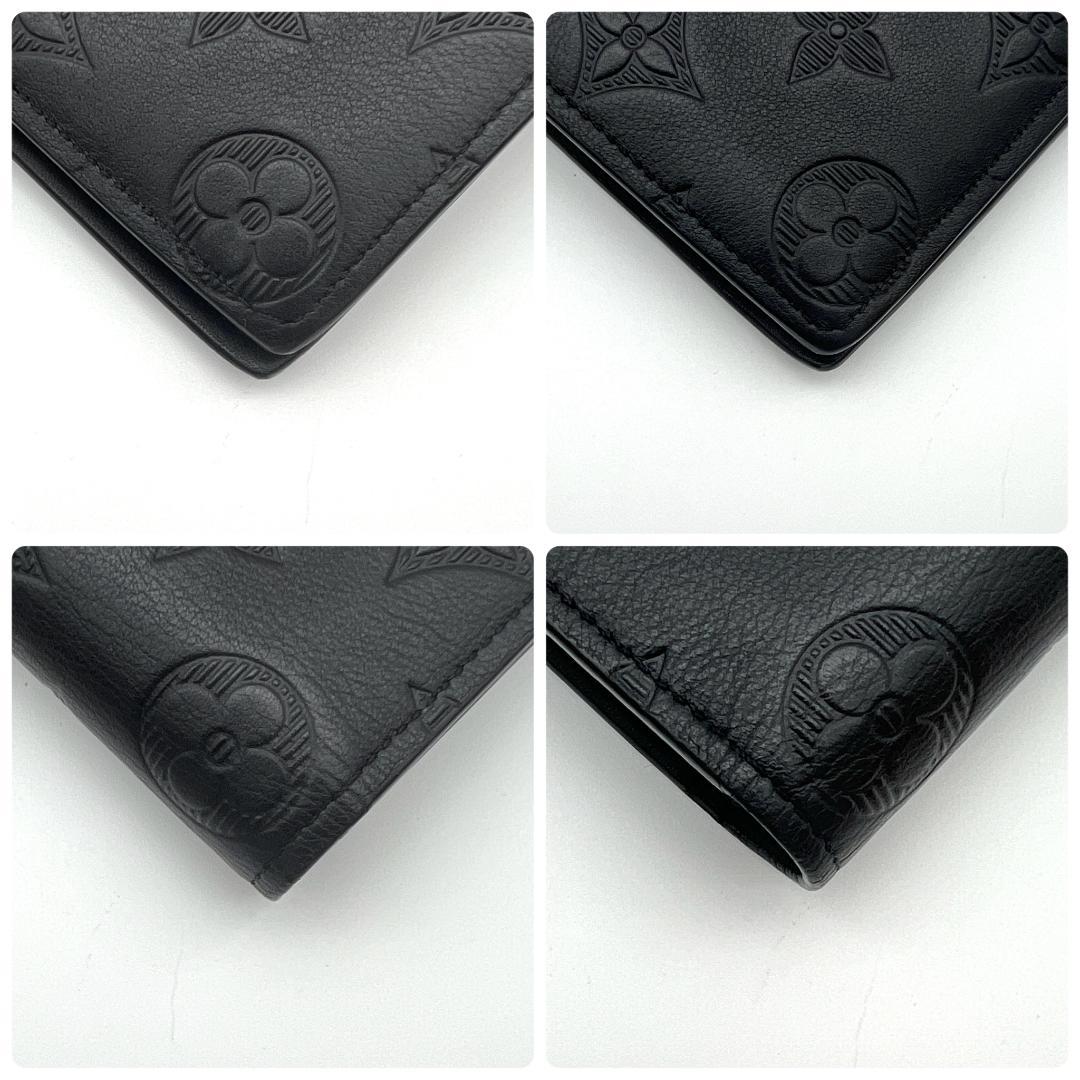 【最高級美品】ルイヴィトン モノグラム シャドウ ブラザ 新型 長財布 A556