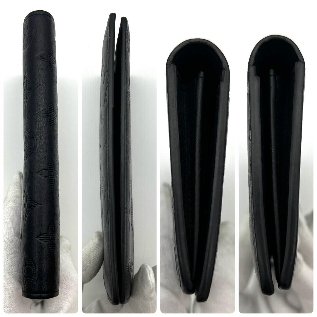 【最高級美品】ルイヴィトン モノグラム シャドウ ブラザ 新型 長財布 A556