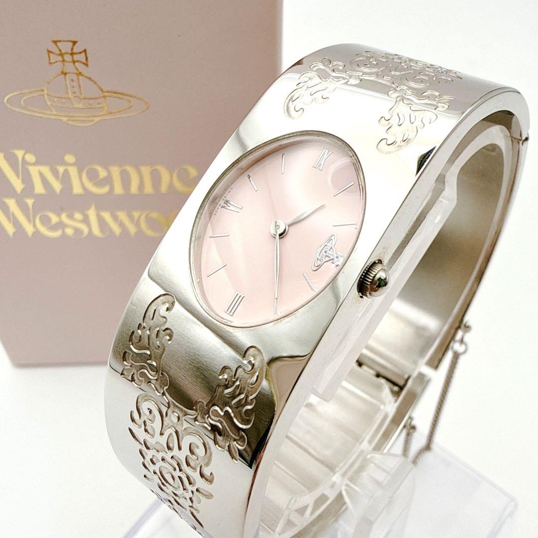 希少✨ Vivienne Westwood バングル ウォッチ ピンク トワレ柄