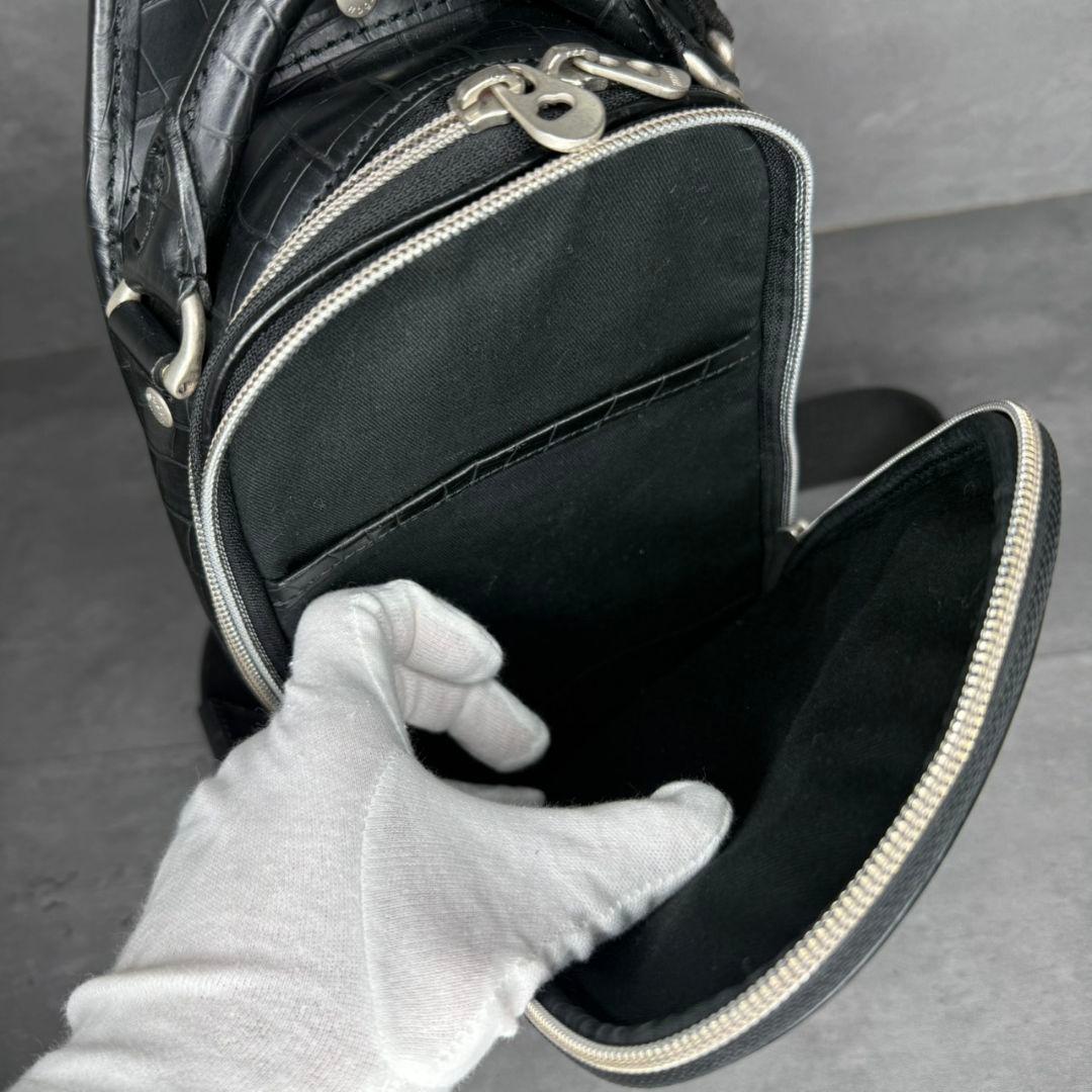 【激レア】エルゴポック クロコダイル型押し ボディバッグ クロスボディ 2層式