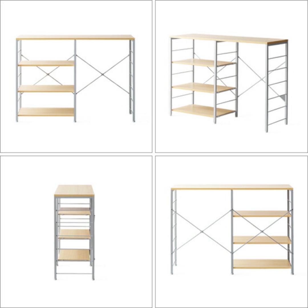 キッチンカウンター ラック キッチン収納 ホワイト 120幅