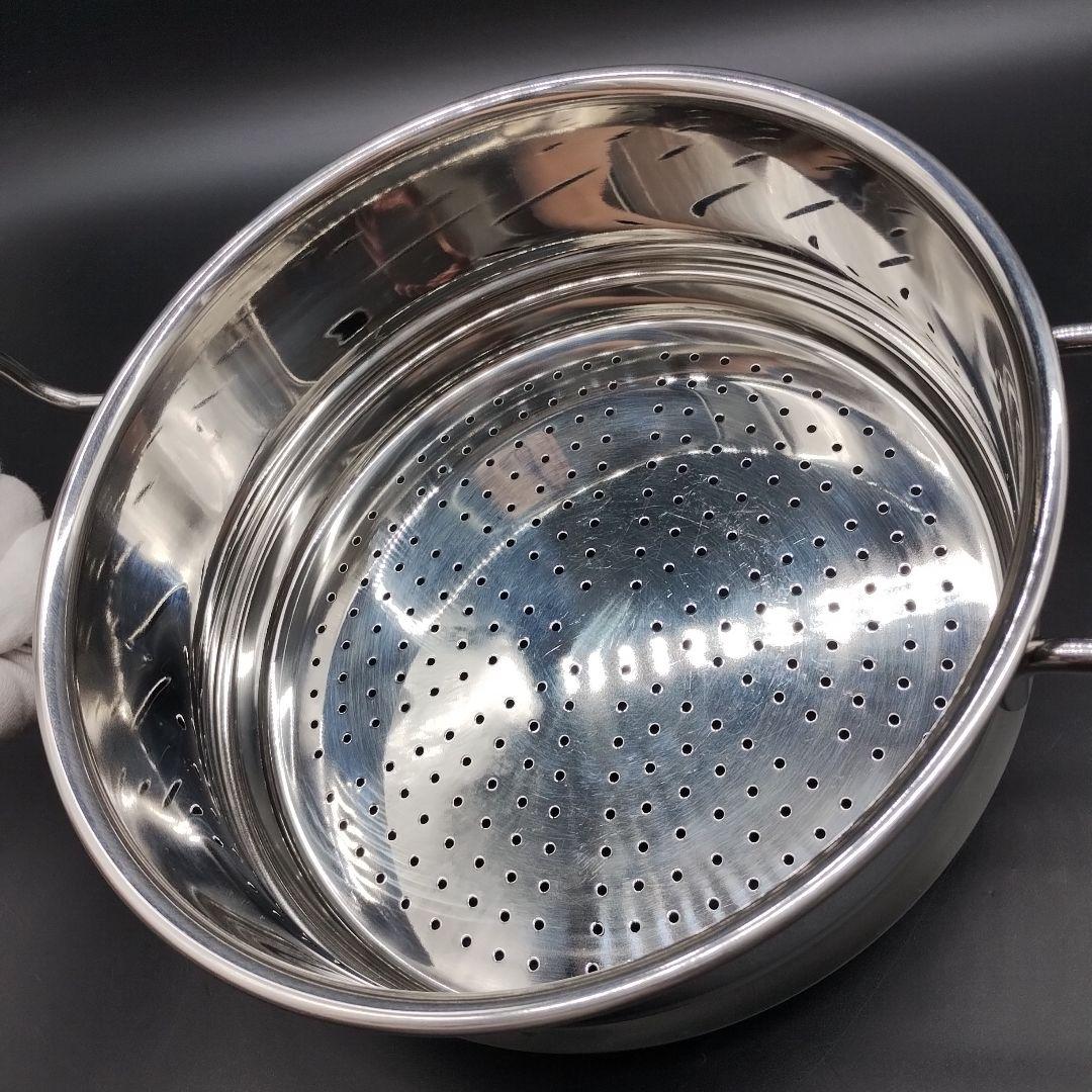 geo product 蒸し器付 両手鍋