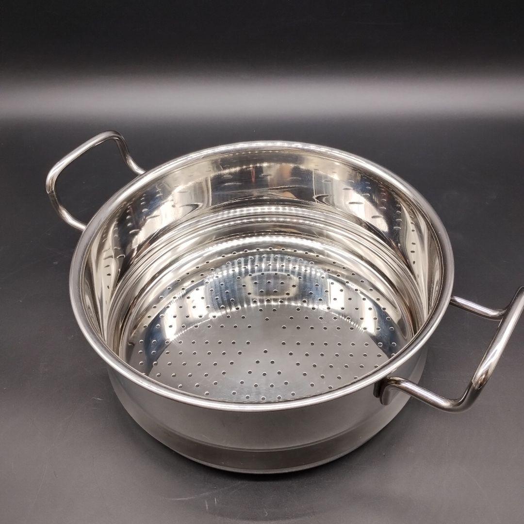 geo product 蒸し器付 両手鍋