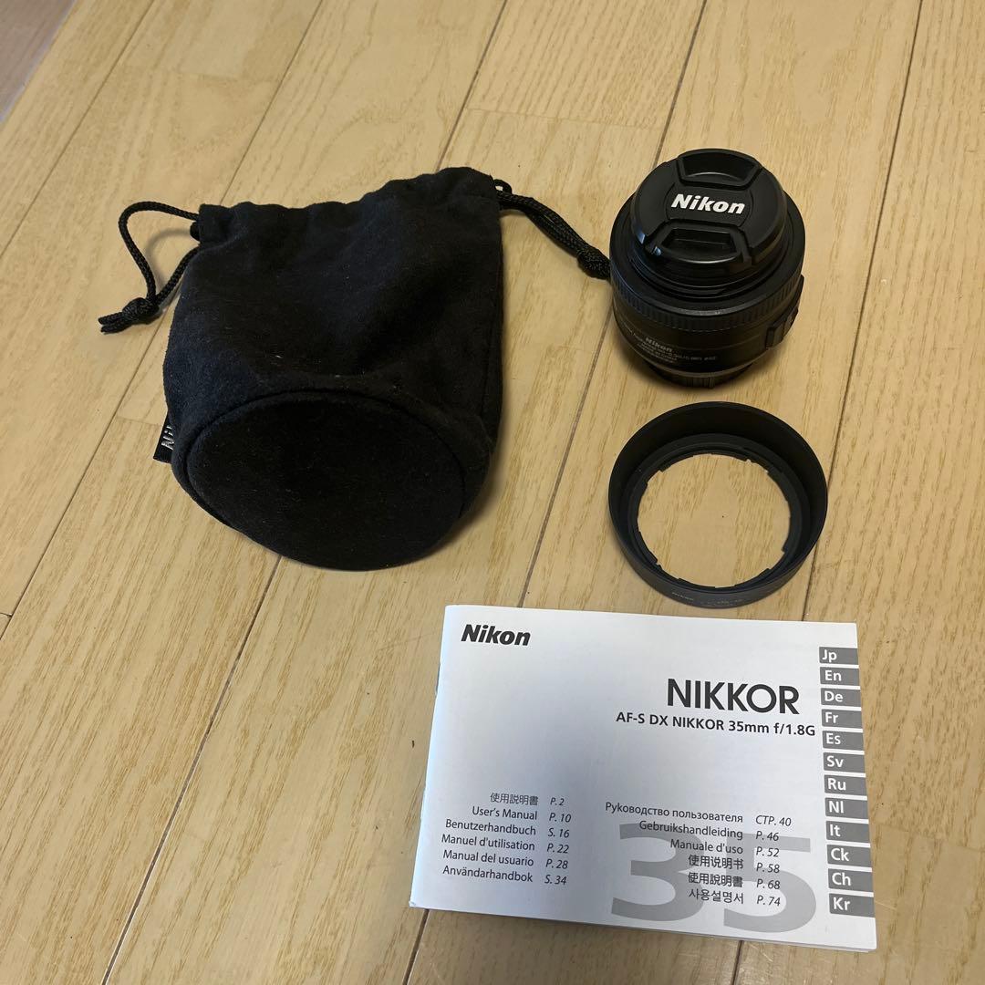 Nikon 単焦点レンズ AF-S DX 35mm フード　フィルター付
