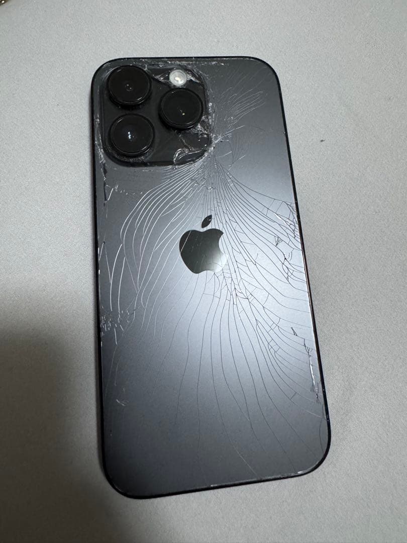 iPhone 14 Pro スペースブラック 512gb 背面割れあり