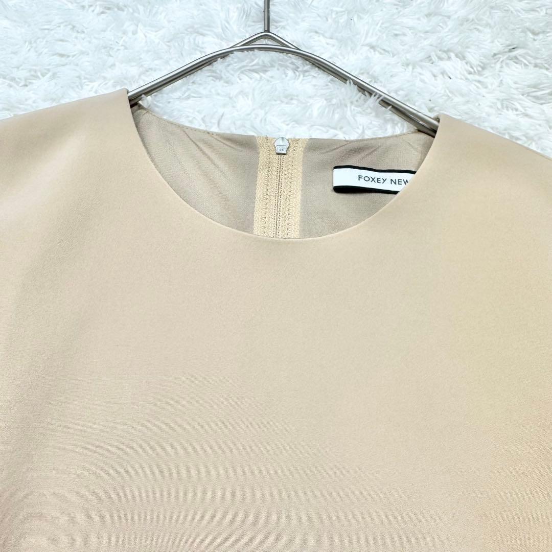 美品✨ フォクシー マットストレッチグログラン ローウエスト ワンピース 38