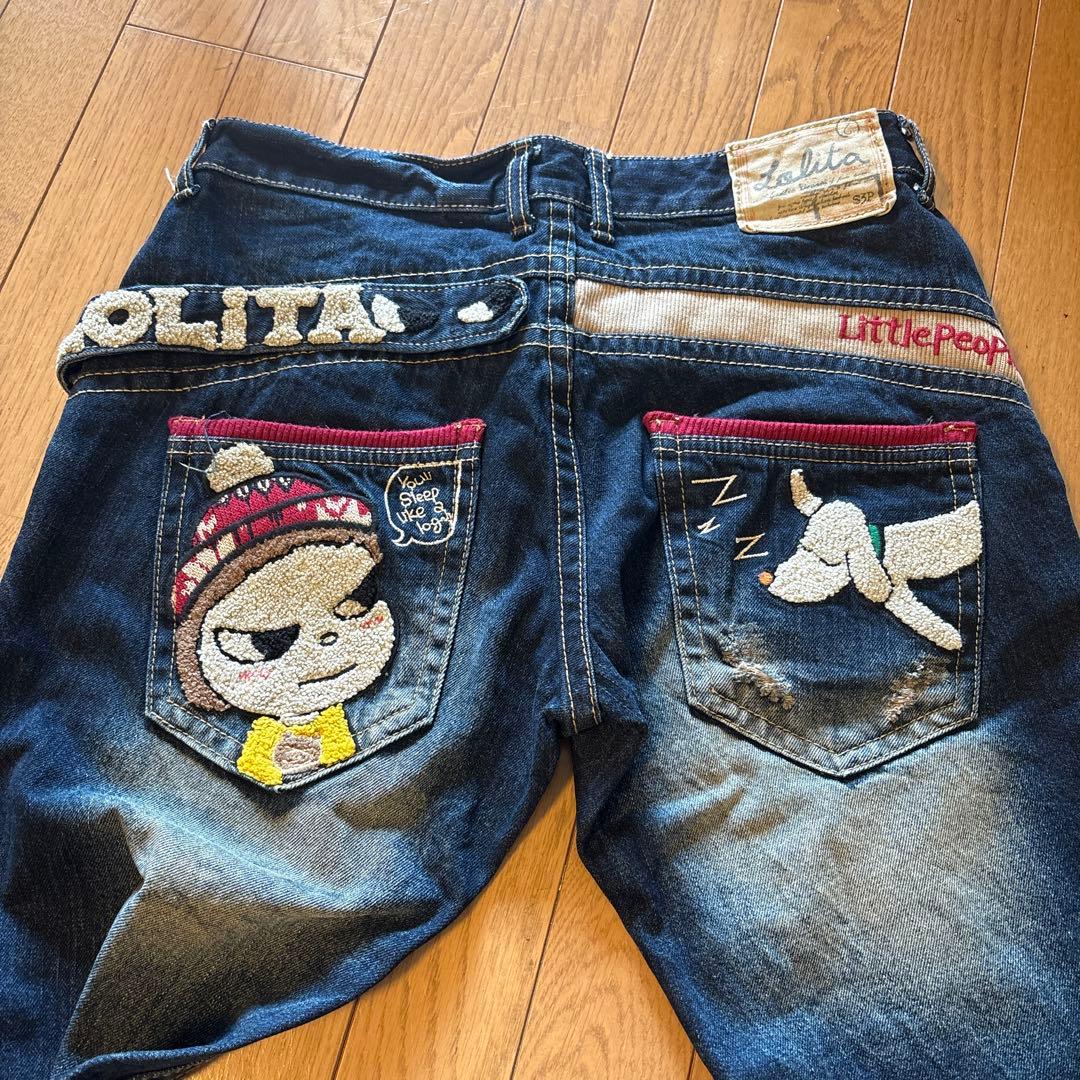 ロリータジーンズ　デニム　パンツ　奈良美智さんコラボ　希少　Мサイズ