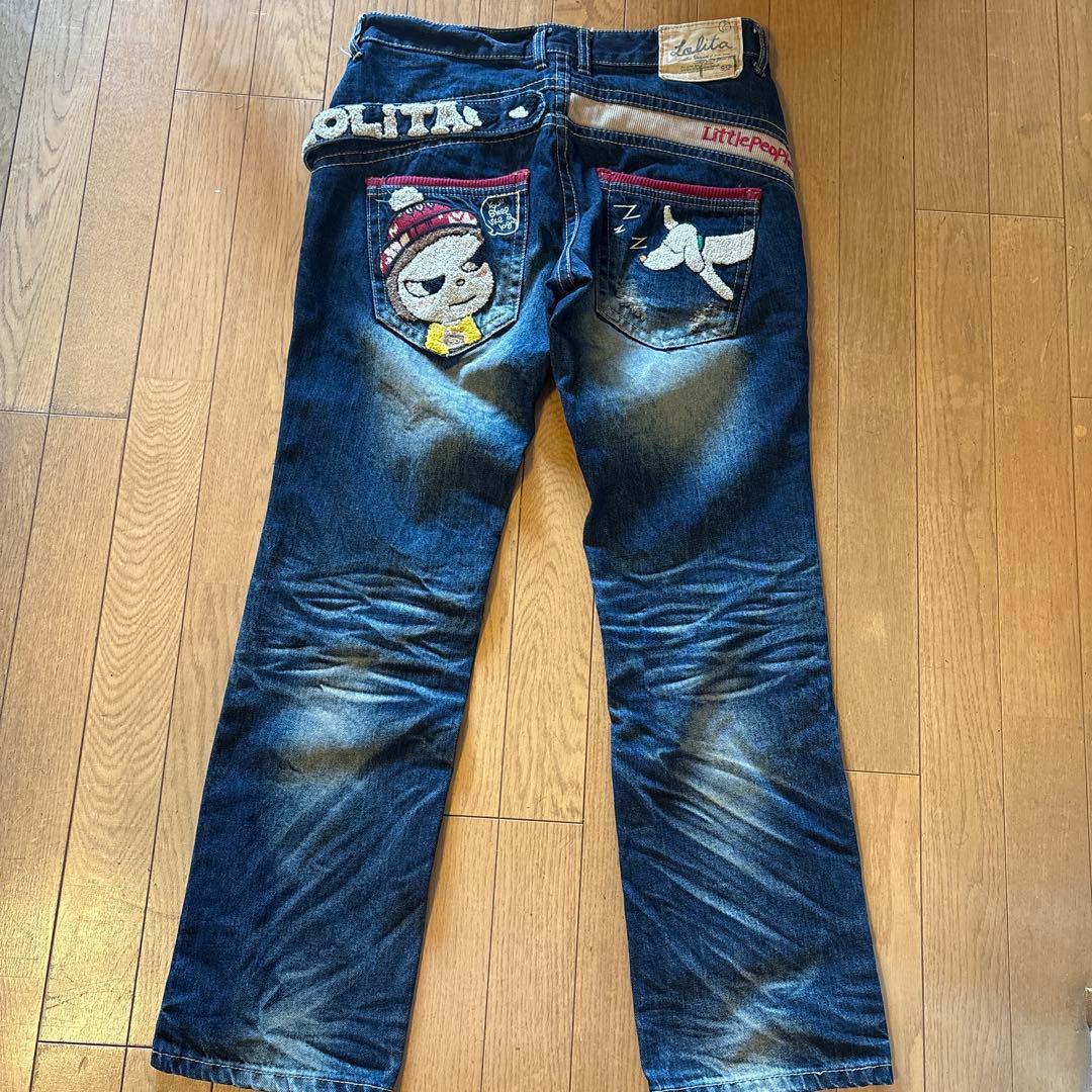 ロリータジーンズ　デニム　パンツ　奈良美智さんコラボ　希少　Мサイズ