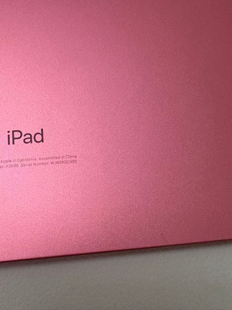 iPad (第10世代)本体 ピンク wifiモデル
