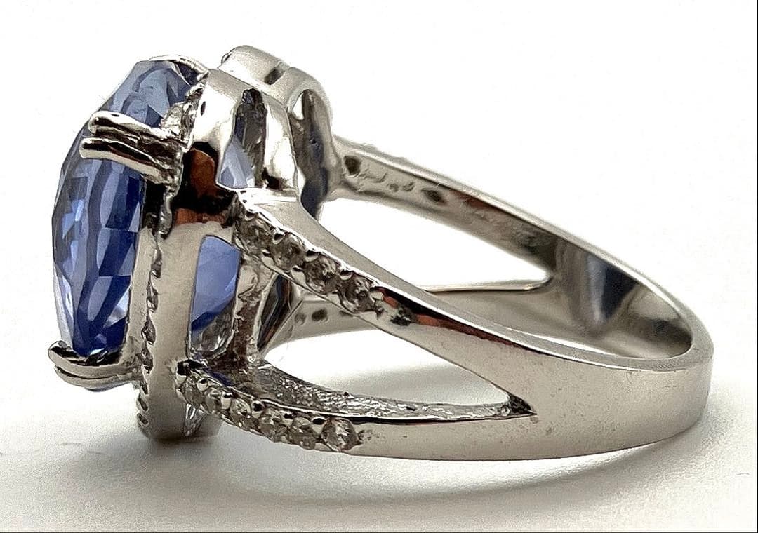 タンザニア連合共和国産 ハート型 ロイヤルブルー タンザナイト S925 指輪