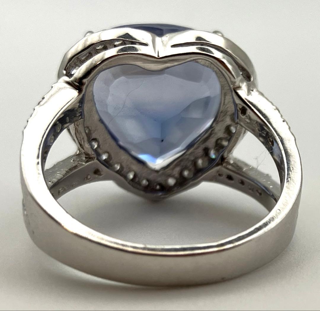 タンザニア連合共和国産 ハート型 ロイヤルブルー タンザナイト S925 指輪
