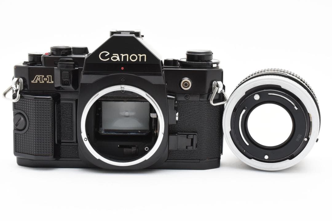 美品☆動作良好☆ Canon キャノン A-1 ブラック レンズ付 8045