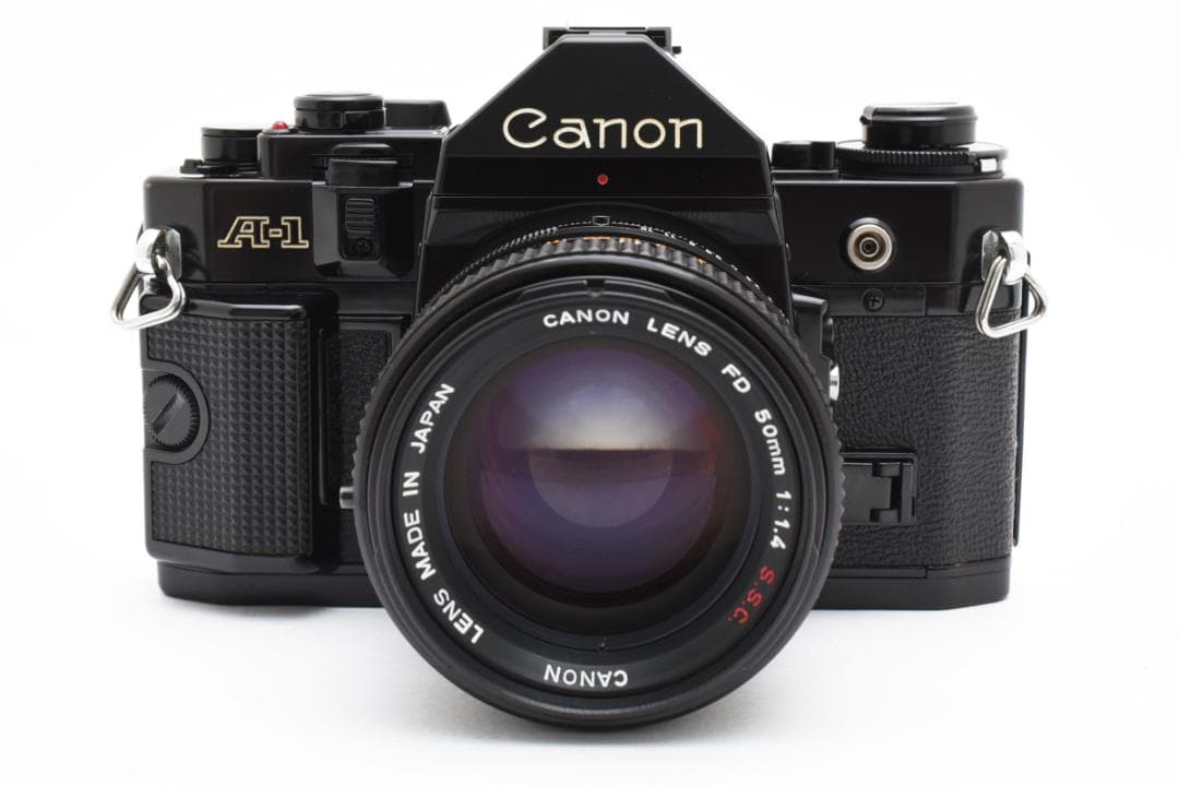 美品☆動作良好☆ Canon キャノン A-1 ブラック レンズ付 8045