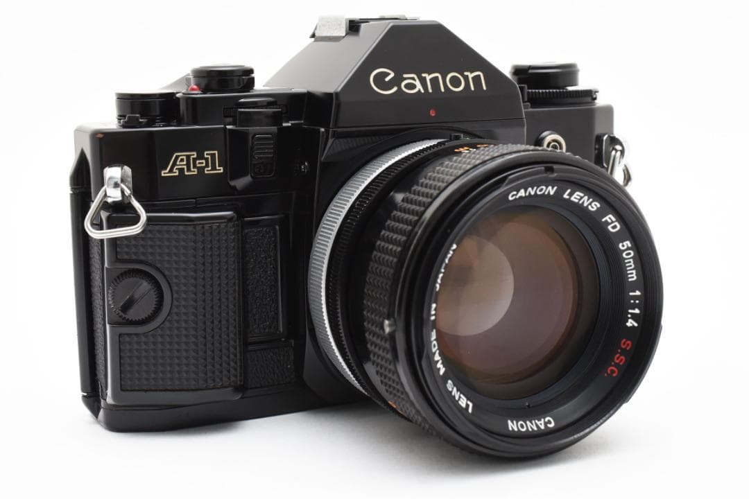 美品☆動作良好☆ Canon キャノン A-1 ブラック レンズ付 8045